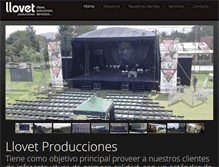 Tablet Screenshot of llovetproducciones.cl